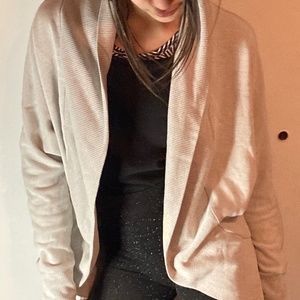 UO silence & noise vintage cardigan sweater robe gray bat wing dolman